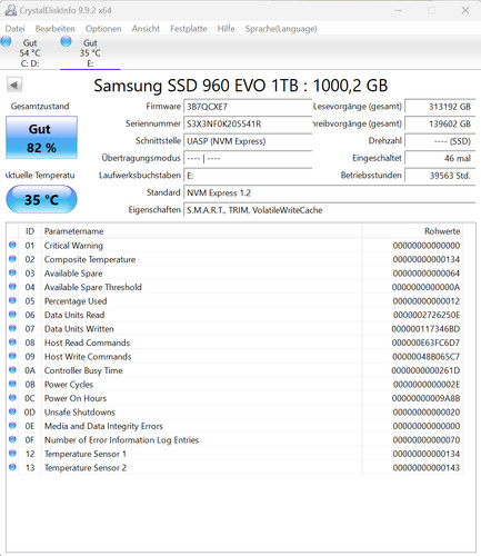 Samsung ssd 960 - 1tb, nvme