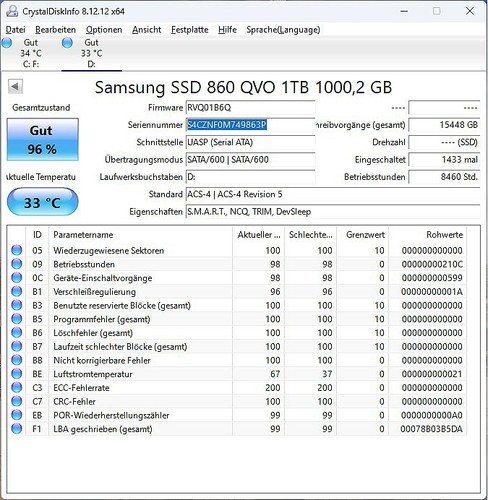 Samsung 860 qvo 1tb - ssd, v-nand