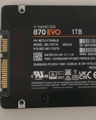 Samsung 870 evo 1tb - 870, 2,5