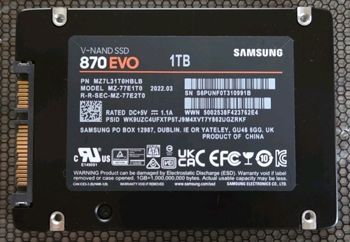 Samsung 870 evo 1tb - 870, zoll