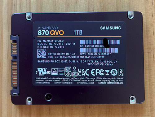 Samsung 870 qvo 1tb ssd - samsung,