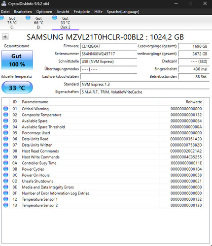 Samsung pm9a1 1tb nvme - samsung,