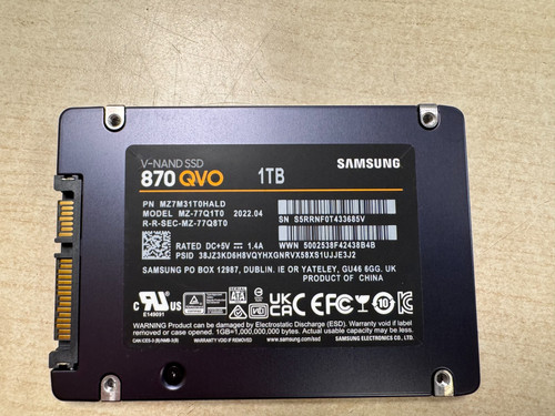 Samsung 870 qvo 1tb ssd - 870, 2,5